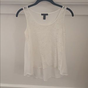 White lace tank